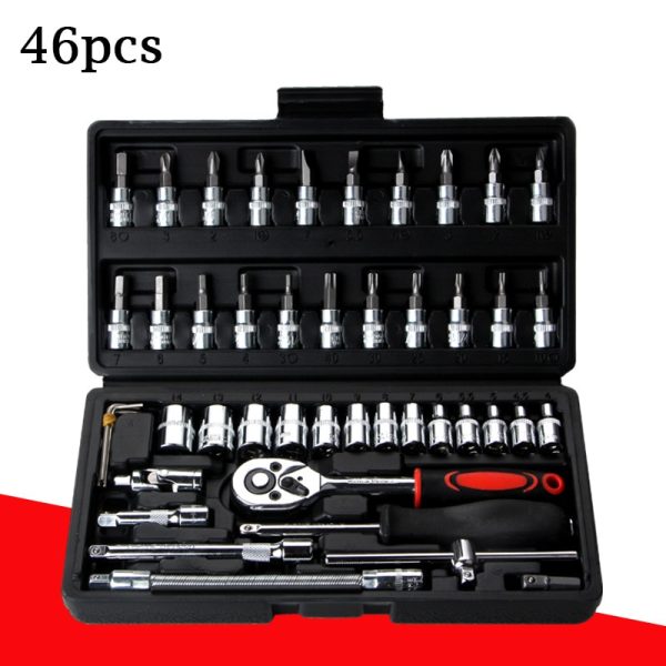 46 In 1 Wrench Batch Head Hand Tool Set Ratchet Carbon Steel Pawl ...