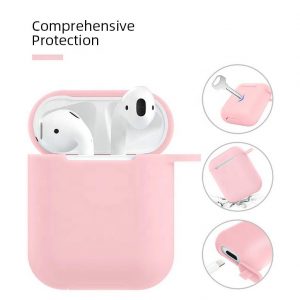 Silicone Earphone Case Cover With Pompom Keychain - Image 2