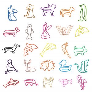 Custom Shape Mini Paper Clips Stationery Metal Clear Binder Clips 10 pcs/pack - Image 3