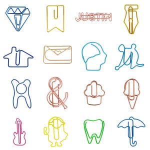 Custom Shape Mini Paper Clips Stationery Metal Clear Binder Clips 10 pcs/pack - Image 6