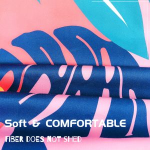Double-sided Velvet Flamingo Microfiber Beach Towel Quick Dry Swimming Towel Bath Towel Bathroom Shower Gym Sports Travel Towel - Image 5